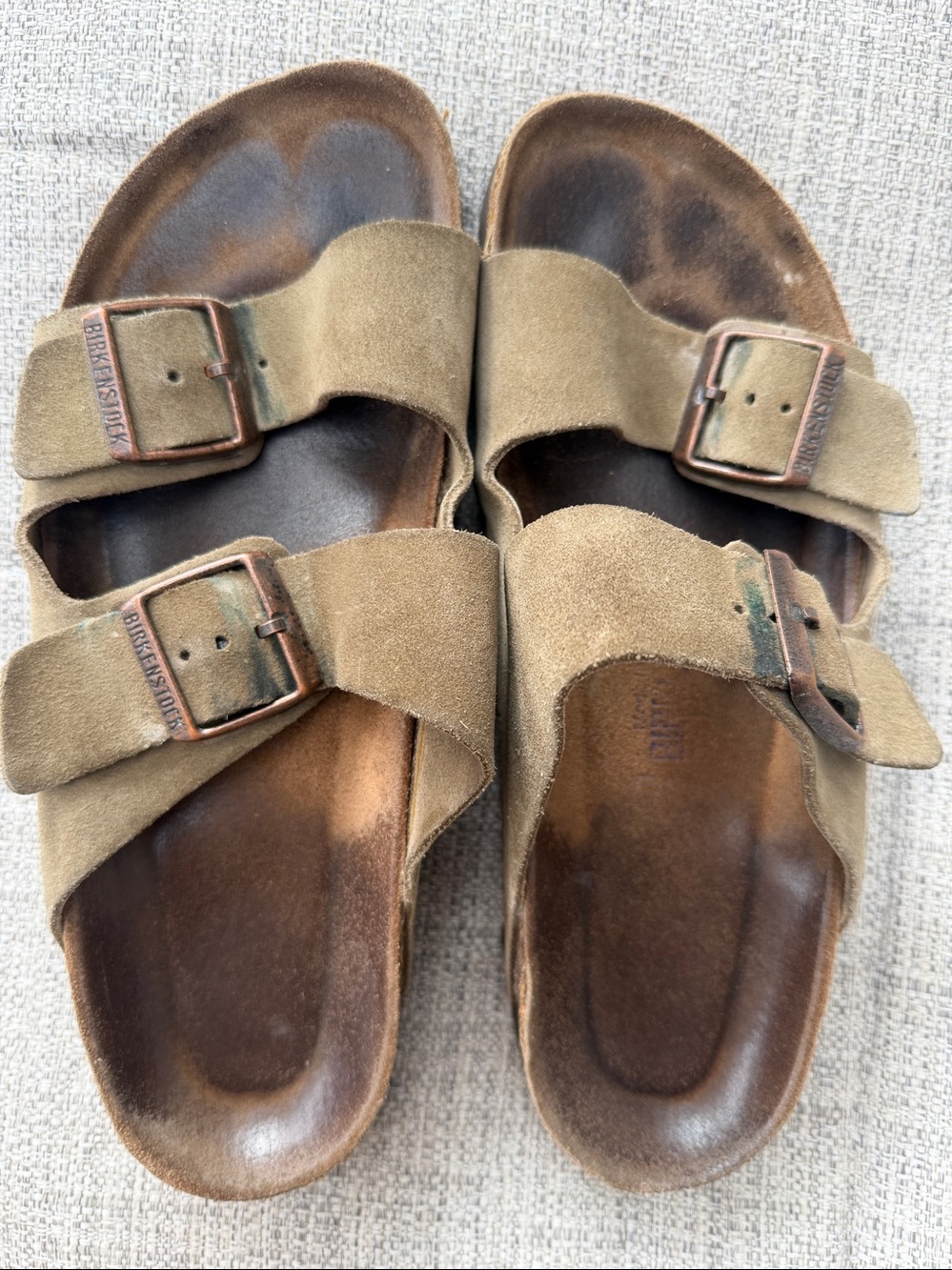 Birkenstock Arizona Sandals 39 Suede Leather Soft Footbed Made Germany